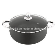 Utensílios de cozinha 24 centímetros de alumínio Non-Stick Coating Sauce Pot, Panelas